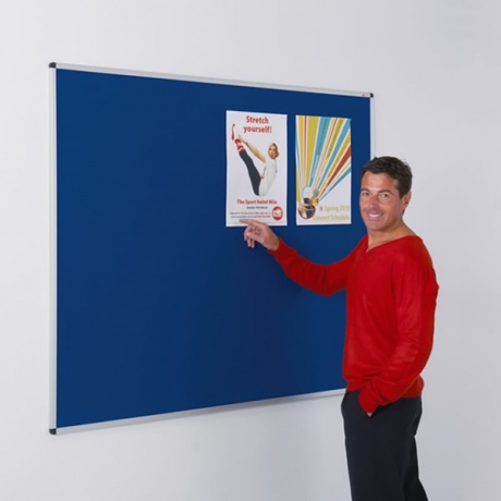 Aluminium Framed Noticeboard with Felt or Cork Pinboard